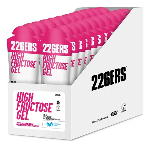 226ers High Frutose Gel 80gr (10 Sachês) Sabor Morango
